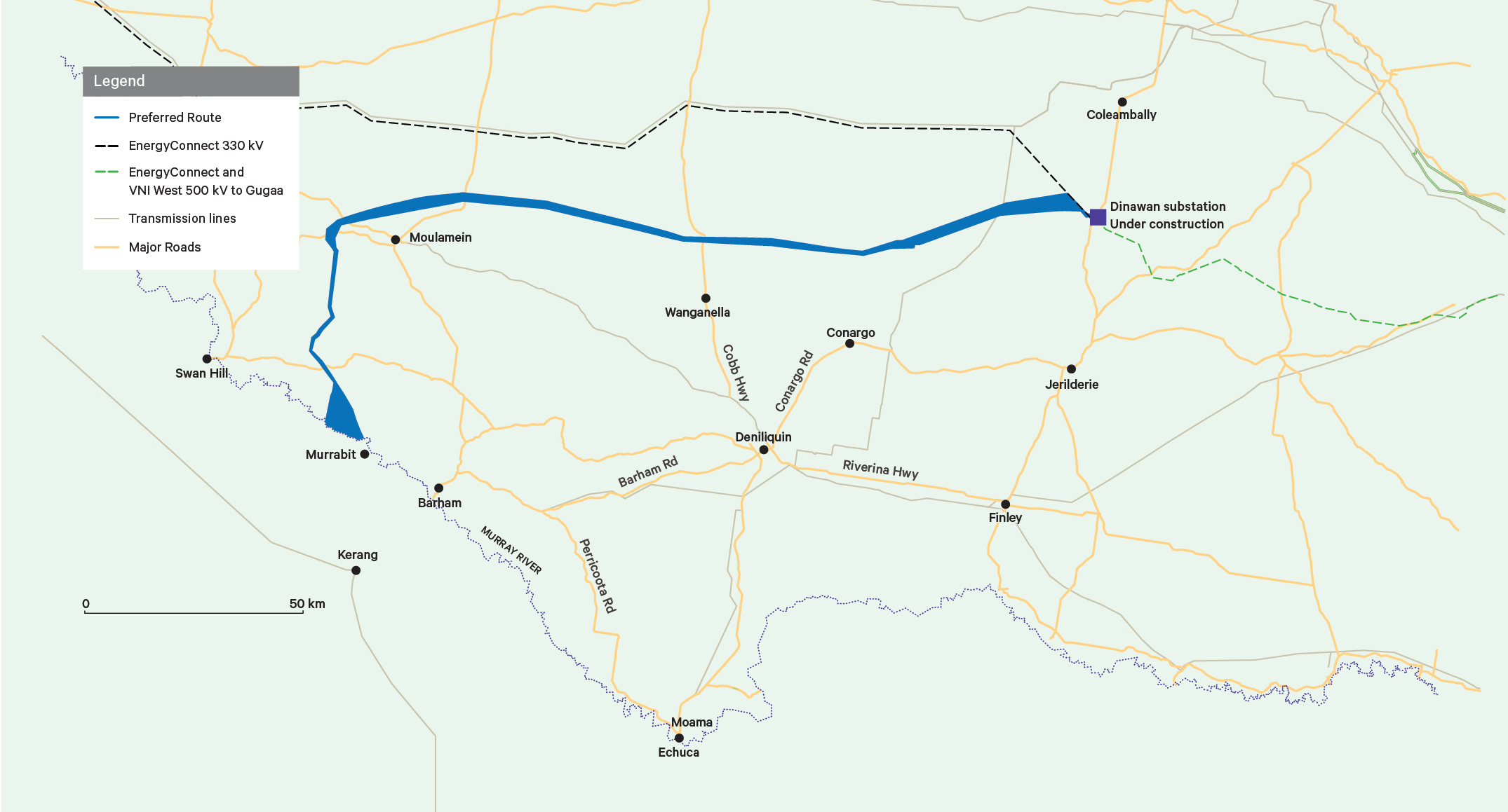 VNI West Preferred Route Map